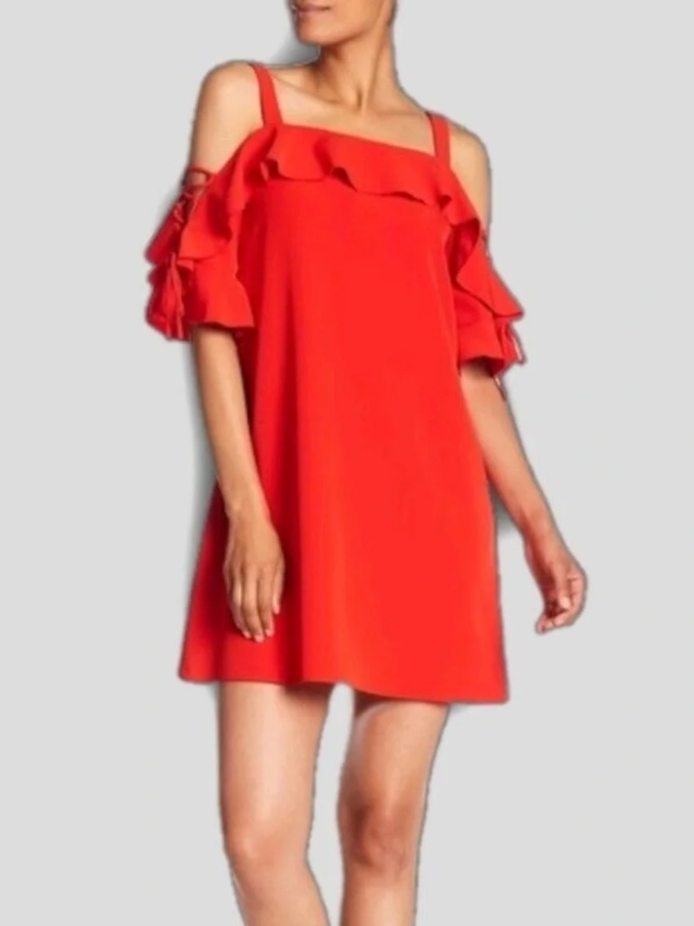 Laundry by Shelli Segal Red Cold Shoulder Dress size 6